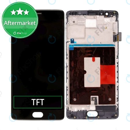 OnePlus 3T - LCD Display + Touch Screen + Frame (Black) TFT