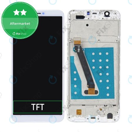 Huawei P Smart - LCD Display + Touch Screen + Frame (White) TFT