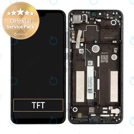 Xiaomi Mi 8 Lite - LCD Display + Touch Screen + Frame (Black) - 560110002033 Genuine Service Pack