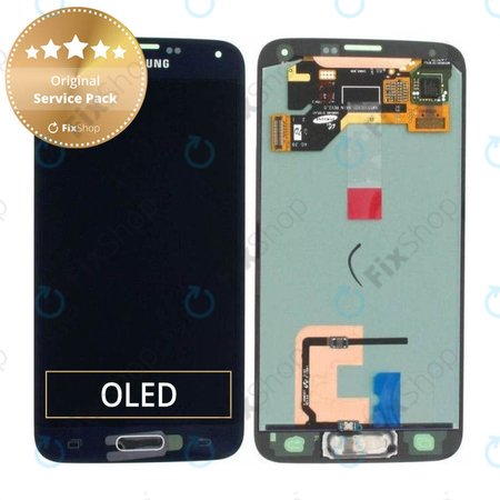 Samsung Galaxy S5 G900F - LCD Display + Touch Screen (Charcoal Black) - GH97-15959B, GH97-15734B Genuine Service Pack