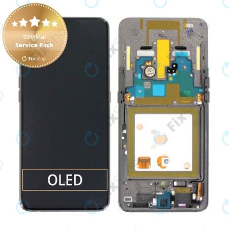 Samsung Galaxy A80 A805F - LCD Display + Touch Screen + Frame (Phantom Black) - GH82-20348A, GH82-20390A, GH82-20368A Genuine Service Pack