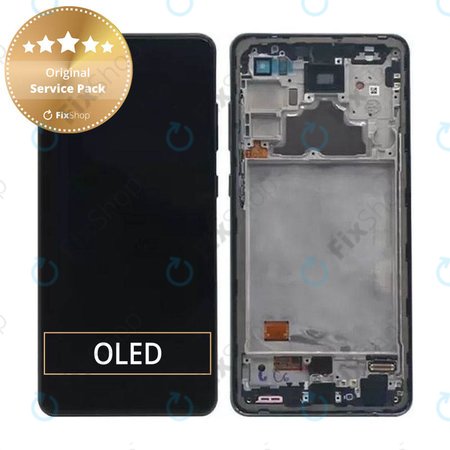 Samsung Galaxy A52 A525F, A526B - LCD Display + Touch Screen + Frame (Awesome Black) - GH82-25524A GH82-25526A, GH82-25754A, GH82-25602A Genuine Service Pack