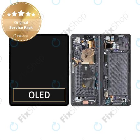 Samsung Galaxy Z Fold 4 F936B - LCD Display + Touch Screen + Frame (Phantom Black) - GH82-29461A, GH82-29462A Genuine Service Pack