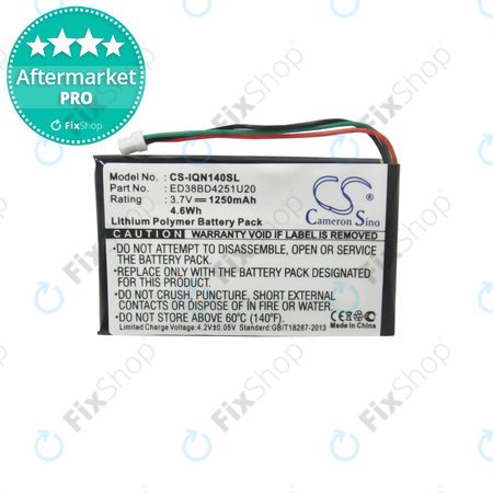 Garmin Nuvi 1400, 1450, 1450T, 1490LMT, 1490T, 1490T Pro - Battery ED38BD4251U20 1250mAh HQ