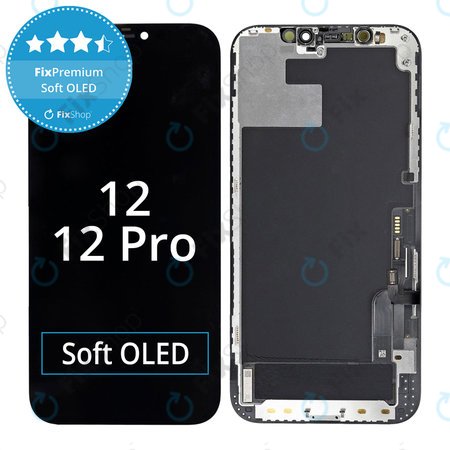 Apple iPhone 12, 12 Pro - LCD Display + Touch Screen + Frame Soft OLED FixPremium