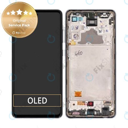 Samsung Galaxy A72 A725F, A726B - LCD Display + Touch Screen + Frame (Awesome Black) - GH82-25460A, GH82-25463A, GH82-25624A, GH82-25849A Genuine Service Pack