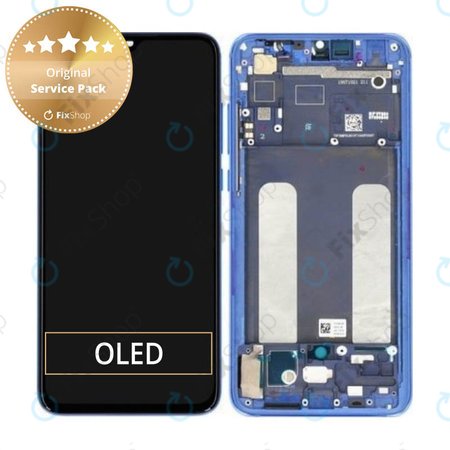 Xiaomi Mi 9 Lite - LCD Display + Touch Screen + Frame (Aurora Blue) - 561010033033, 5600040F3B00 Genuine Service Pack