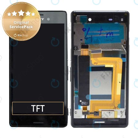 Sony Xperia M4 Aqua Dual E2333 - LCD Display + Touch Screen + Frame (Black) - 124TUL0015A, 124TUL0011A Genuine Service Pack