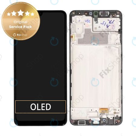 Samsung Galaxy M32 M325F - LCD Display + Touch Screen + Frame (Black) - GH82-25981A, GH82-26193A Genuine Service Pack