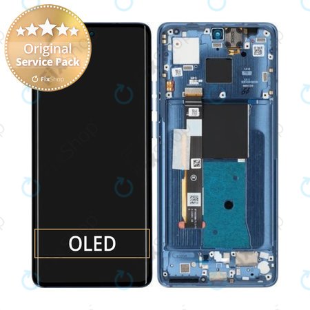 Motorola Edge 40 - LCD Display + Touch Screen + Frame (Lunar Blue) - 5D68C22671 Genuine Service Pack