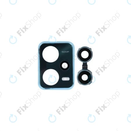 Xiaomi Redmi Note 12 Pro 5G - Rear Camera Lens + Frame (Sky Blue) - Genuine Service Pack