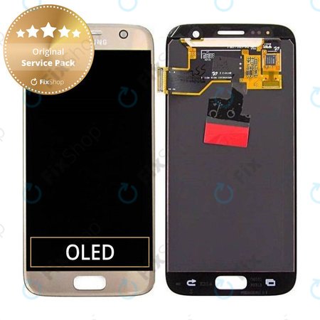 Samsung Galaxy S7 G930F - LCD Display + Touch Screen (Gold) - GH97-18523C, GH97-18761C, GH97-18757C Genuine Service Pack