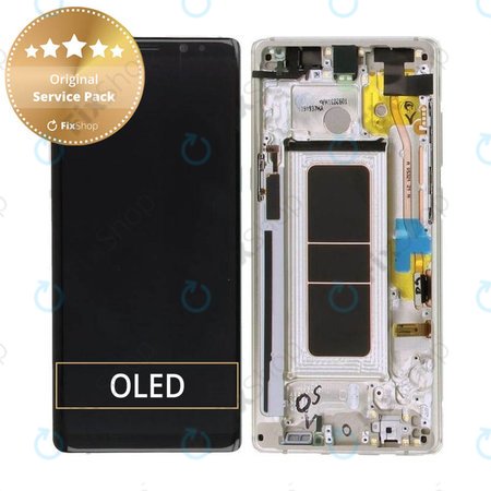 Samsung Galaxy Note 8 N950F - LCD Display + Touch Screen + Frame (Maple Gold) - GH97-21065D, GH97-21066D Genuine Service Pack