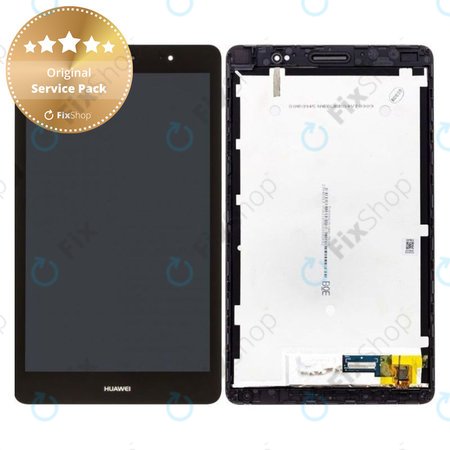 Huawei MediaPad T3 8.0 KOB-W09, KOB-L09 - LCD Display + Touch Screen + Frame (Space Grey) - 02351JJF, 02351JJG Genuine Service Pack