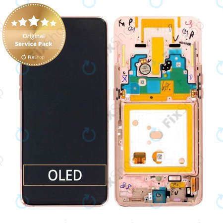 Samsung Galaxy A80 A805F - LCD Display + Touch Screen + Frame (Angel Gold) - GH82-20348C, GH82-20368C, GH82-20390C Genuine Service Pack