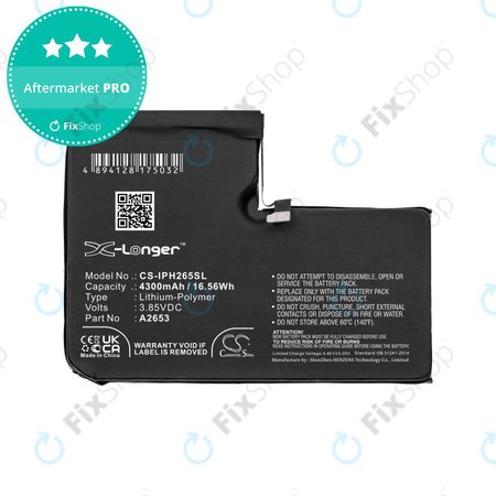 Apple iPhone 13 Pro Max - Battery A2653 4300mAh HQ