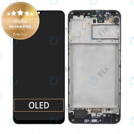 Samsung Galaxy M31 M315F - LCD Display + Touch Screen + Frame (Space Black) - GH82-22405A, GH82-22631A Genuine Service Pack