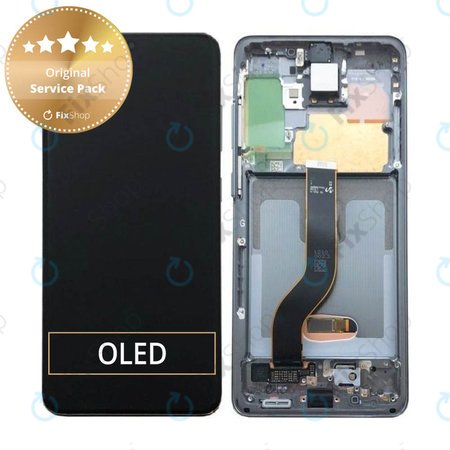 Samsung Galaxy S20 G980F - LCD Display + Touch Screen + Frame (Cosmic Gray) - GH82-22131A, GH82-22123A, GH82-31433A Genuine Service Pack