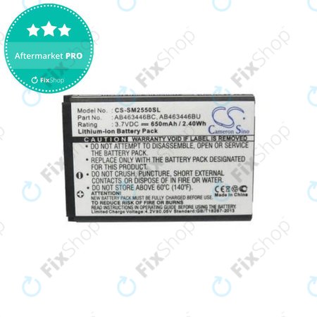 Samsung C3300 - Battery AB463446BC, AB463446BU 650mAh HQ