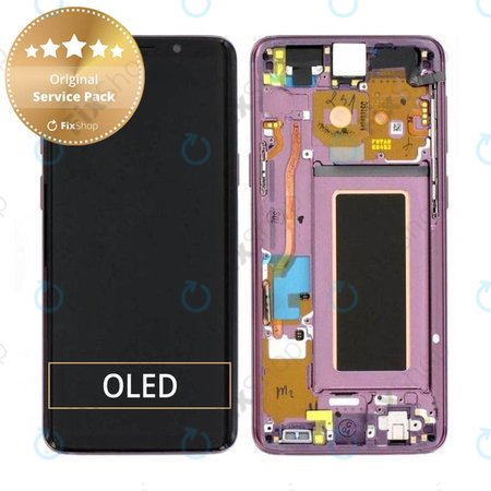 Samsung Galaxy S9 G960F - LCD Display + Touch Screen + Frame (Lilac Purple) - GH97-21696B, GH97-21697B Genuine Service Pack