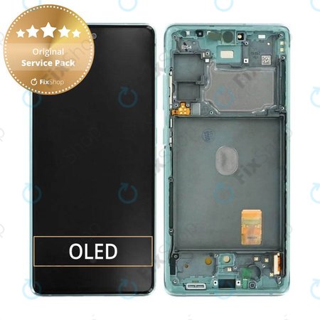 Samsung Galaxy S20 FE G780F - LCD Display + Touch Screen + Frame (Cloud Mint) - GH82-24220D, GH82-31328D, GH82-31329D, GH82-24219D Genuine Service Pack